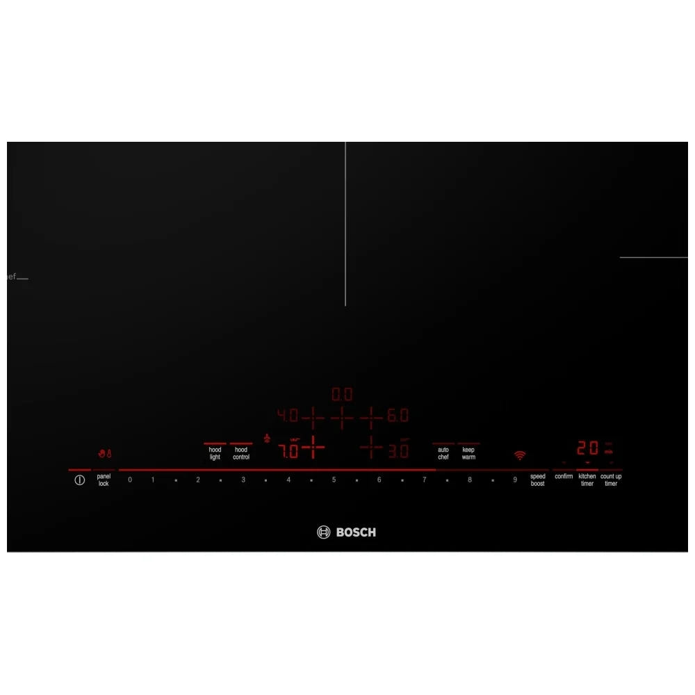 36" Induction Cooktop, Black, Stainless Steel Frame, Home Connect NITP660SUC