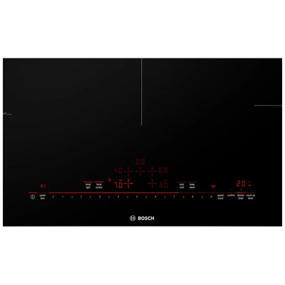 36" Induction Cooktop, Black, Stainless Steel Frame, Home Connect NITP660SUC