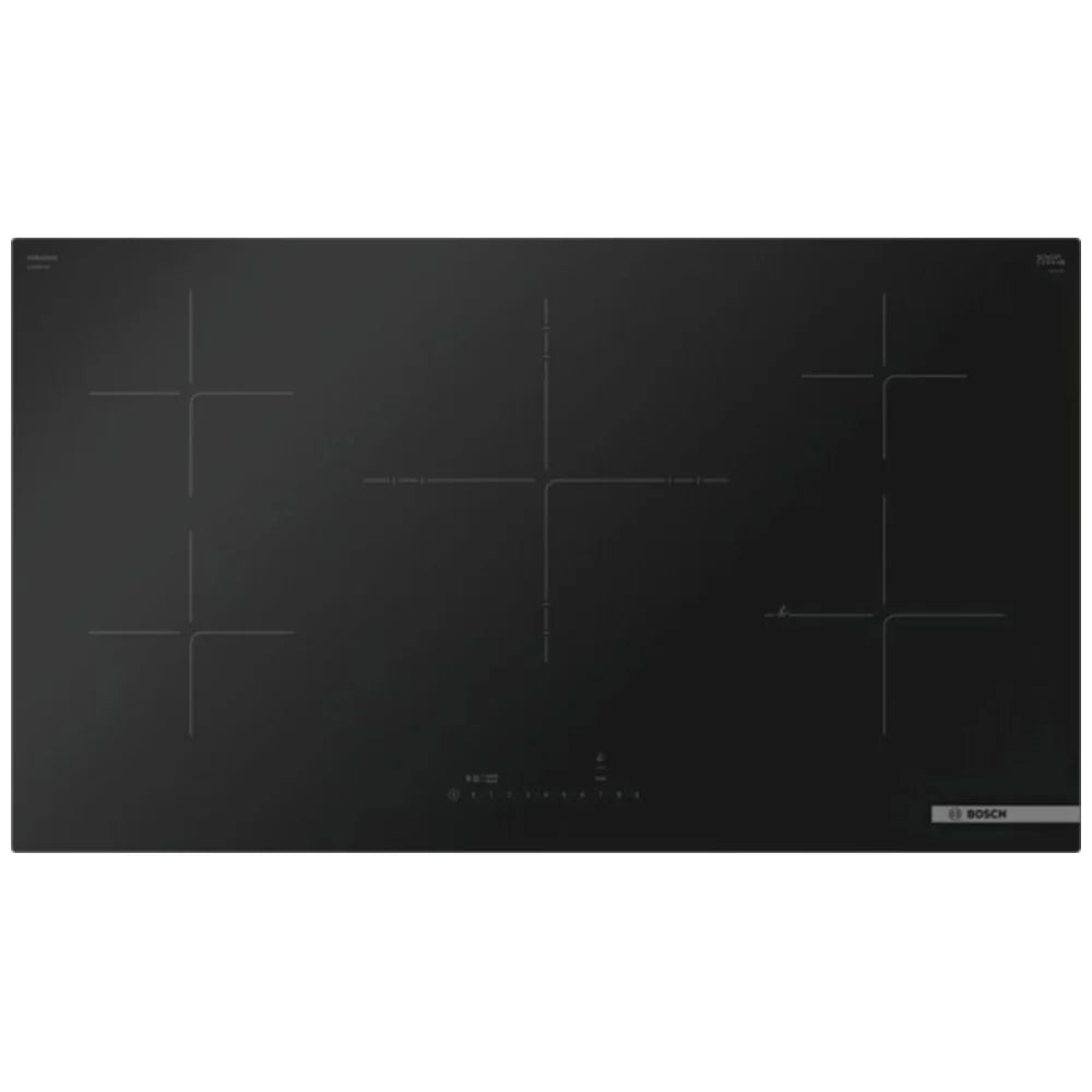 Bosch 800 Series Induction Cooktop, 36 inch Exterior Width, 5 Burners, 3,600 Watts Highest Burner Element, Black colour