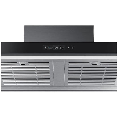 Samsung Bespoke NK30CB700W33AA Range Hood, 30 inch Exterior Width, Chimney, Wall Mounted, 630 CFM, Accepts Both