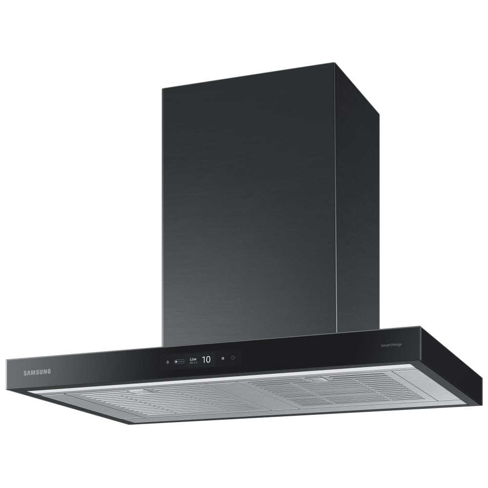 Samsung Bespoke NK30CB700W33AA Range Hood, 30 inch Exterior Width, Chimney, Wall Mounted, 630 CFM, Accepts Both