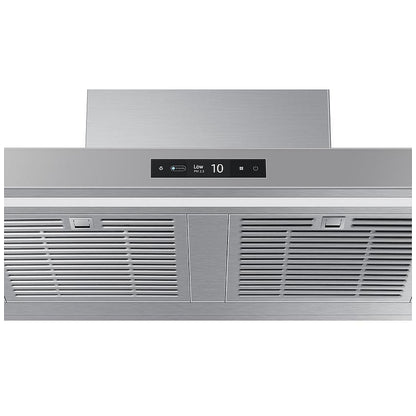 Samsung Bespoke NK30CB700WCGAA Range Hood, 30 inch Exterior Width, Chimney, Wall Mounted, 630 CFM, Accepts Both