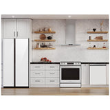 Samsung Bespoke NK30CB700WCGAA Range Hood, 30 inch Exterior Width, 630 CFM, LED, Charcoal Filters, Grey Glass colour