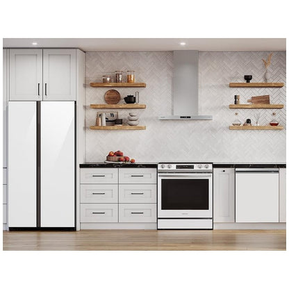 Samsung Bespoke NK30CB700WCGAA Range Hood, 30 inch Exterior Width, Chimney, Wall Mounted, 630 CFM, Accepts Both