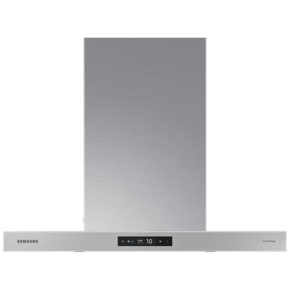 Samsung Bespoke NK30CB700WCGAA Range Hood, 30 inch Exterior Width, Chimney, Wall Mounted, 630 CFM, Accepts Both