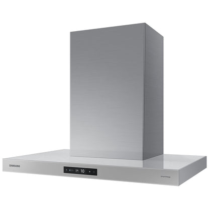 Samsung Bespoke NK30CB700WCGAA Range Hood, 30 inch Exterior Width, Chimney, Wall Mounted, 630 CFM, Accepts Both