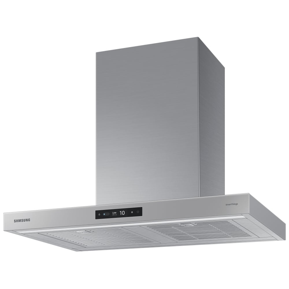 Samsung Bespoke NK30CB700WCGAA Range Hood, 30 inch Exterior Width, Chimney, Wall Mounted, 630 CFM, Accepts Both