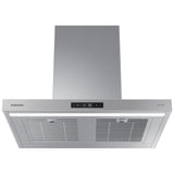 Samsung Bespoke NK30CB700WCGAA Range Hood, 30 inch Exterior Width, 630 CFM, LED, Charcoal Filters, Grey Glass colour