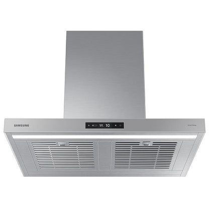 Samsung Bespoke NK36CB700WCGAA Range Hood, 36 inch Exterior Width, Chimney, Wall Mounted, 630 CFM, Accepts Both