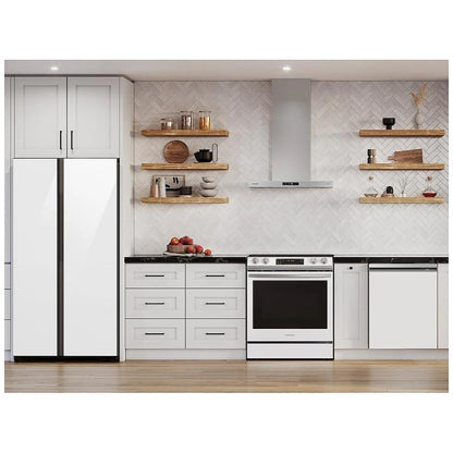 Samsung Bespoke NK36CB700WCGAA Range Hood, 36 inch Exterior Width, Chimney, Wall Mounted, 630 CFM, Accepts Both