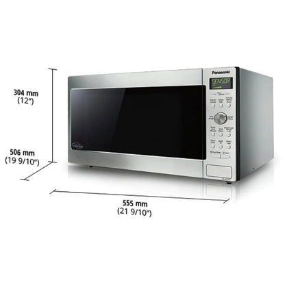 Panasonic NNSD765SC Countertop Microwave, 20 inch Exterior Width, 1.6 cu. ft. Capacity, 1,200 W Watts, Stainless Steel colour Genius Cyclonic Inverter
