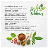 Panasonic NNSE795SC Countertop Microwave, 20 inch Exterior Width, 1.6 cu. ft. Capacity, 1,200 W Watts, Stainless Steel colour Cyclonic Inverter