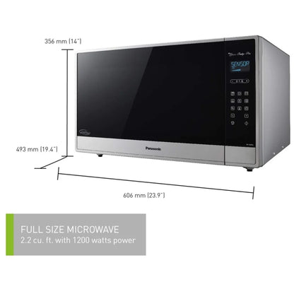 Panasonic NNSE995SC Countertop Microwave, 24 inch Exterior Width, 2.2 cu. ft. Capacity, 1,200 W Watts, Stainless Steel colour Cyclonic Inverter