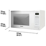 Panasonic NNSG656WC Countertop Microwave, 20 inch Exterior Width, 1.3 cu. ft. Capacity, 1,110 W Watts, White colour (handle detail view)