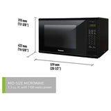 Panasonic NNSG676BC Countertop Microwave, 20 inch Exterior Width, 1.3 cu. ft. Capacity, 1,100 W Watts, Black colour
