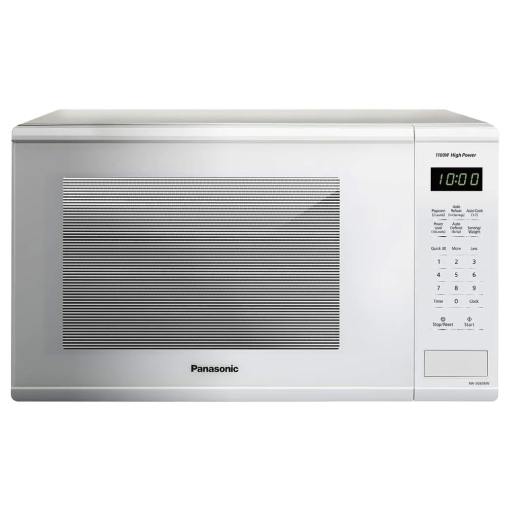 Panasonic NNSG676WC Countertop Microwave, 20 inch Exterior Width, 1.3 cu. ft. Capacity, 1,100 W Watts, White colour