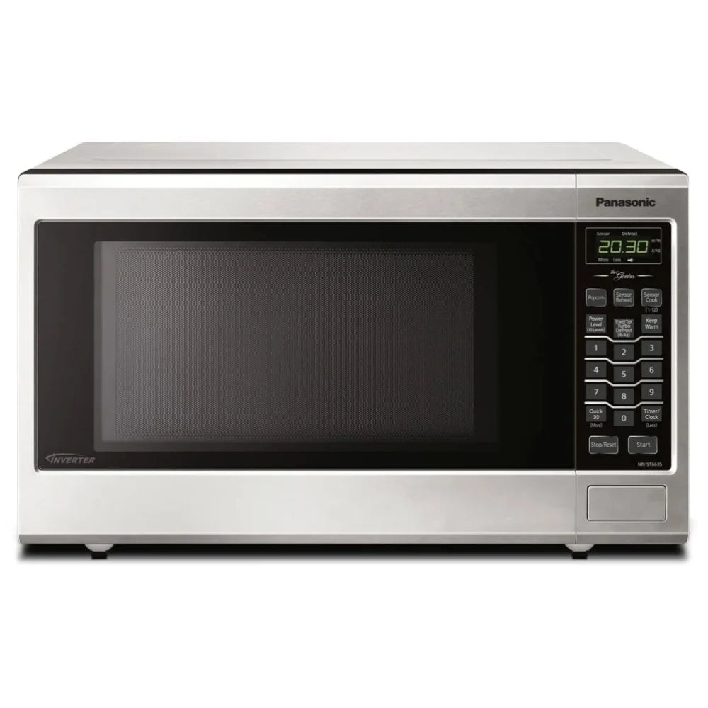 Panasonic NNST663SCC Countertop Microwave, 20 inch Exterior Width, 1.2 cu. ft. Capacity, 1,200 W Watts, Stainless Steel colour Genius Sensor Cooking, Inverter Technology