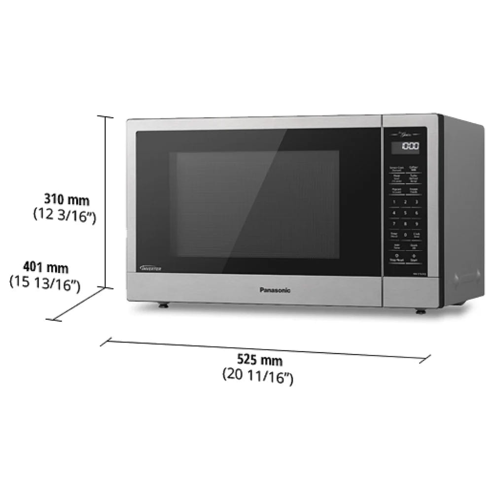 Panasonic NNST67KSC Countertop Microwave, 20 inch Exterior Width, 1.2 cu. ft. Capacity, 1,200 W Watts, Silver colour Inverter Technology