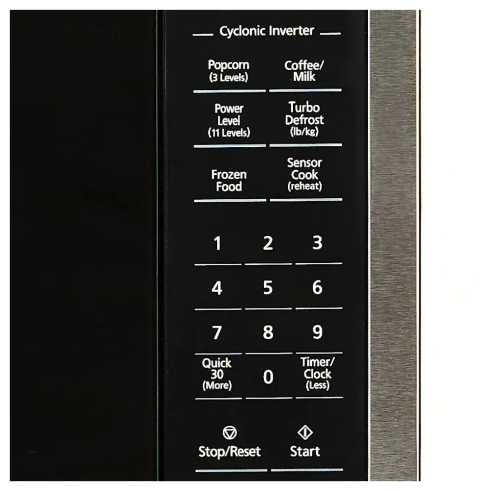 Panasonic NNST96JSC Countertop Microwave, 24 inch Exterior Width, 2.2 cu. ft. Capacity, 1,200 W Watts, Stainless Steel colour Cyclonic Inverter