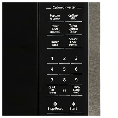 Panasonic NNST96JSC Countertop Microwave, 24 inch Exterior Width, 2.2 cu. ft. Capacity, 1,200 W Watts, Stainless Steel colour Cyclonic Inverter