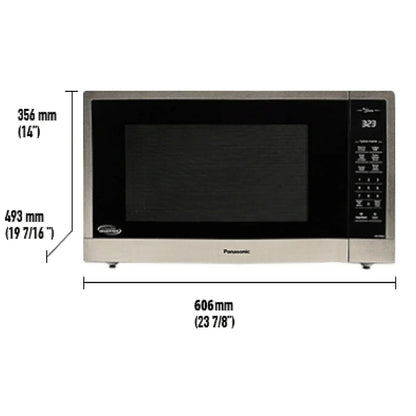 Panasonic NNST96JSC Countertop Microwave, 24 inch Exterior Width, 2.2 cu. ft. Capacity, 1,200 W Watts, Stainless Steel colour Cyclonic Inverter