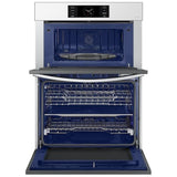 Samsung Bespoke NQ70CB700D12AA Microwave Wall Oven Combo, 30 inch Exterior Width, Convection, Self Clean, 7 cu. ft. Capacity, Temperature Probe, Wifi Enabled, Air Fry, White colour