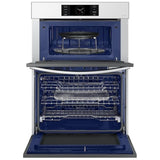 Samsung Bespoke NQ70CB700D12AA Microwave Wall Oven Combo, 30 inch Exterior Width, Convection, Self Clean, 7 cu. ft. Capacity, Temperature Probe, Wifi Enabled, Air Fry, White colour