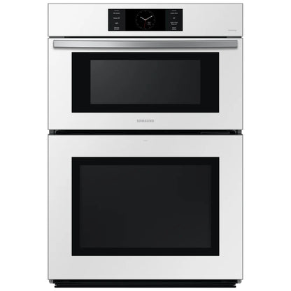 Samsung Bespoke NQ70CB700D12AA Microwave Wall Oven Combo, 30 inch Exterior Width, Convection, Self Clean, 7 cu. ft. Capacity, Temperature Probe, Wifi Enabled, Air Fry, White colour FlexDuo, Air Fry, Air Sous Vide
