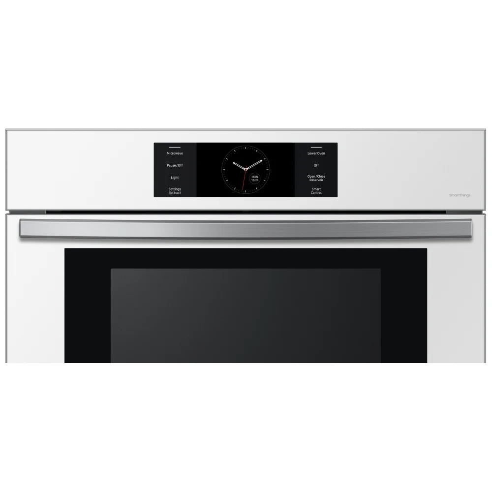 Samsung Bespoke NQ70CB700D12AA Microwave Wall Oven Combo, 30 inch Exterior Width, Convection, Self Clean, 7 cu. ft. Capacity, Temperature Probe, Wifi Enabled, Air Fry, White colour FlexDuo, Air Fry, Air Sous Vide