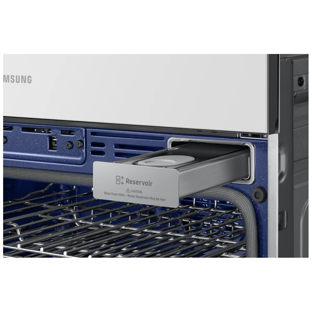 Samsung Bespoke NQ70CB700D12AA Microwave Wall Oven Combo, 30 inch Exterior Width, Convection, Self Clean, 7 cu. ft. Capacity, Temperature Probe, Wifi Enabled, Air Fry, White colour FlexDuo, Air Fry, Air Sous Vide