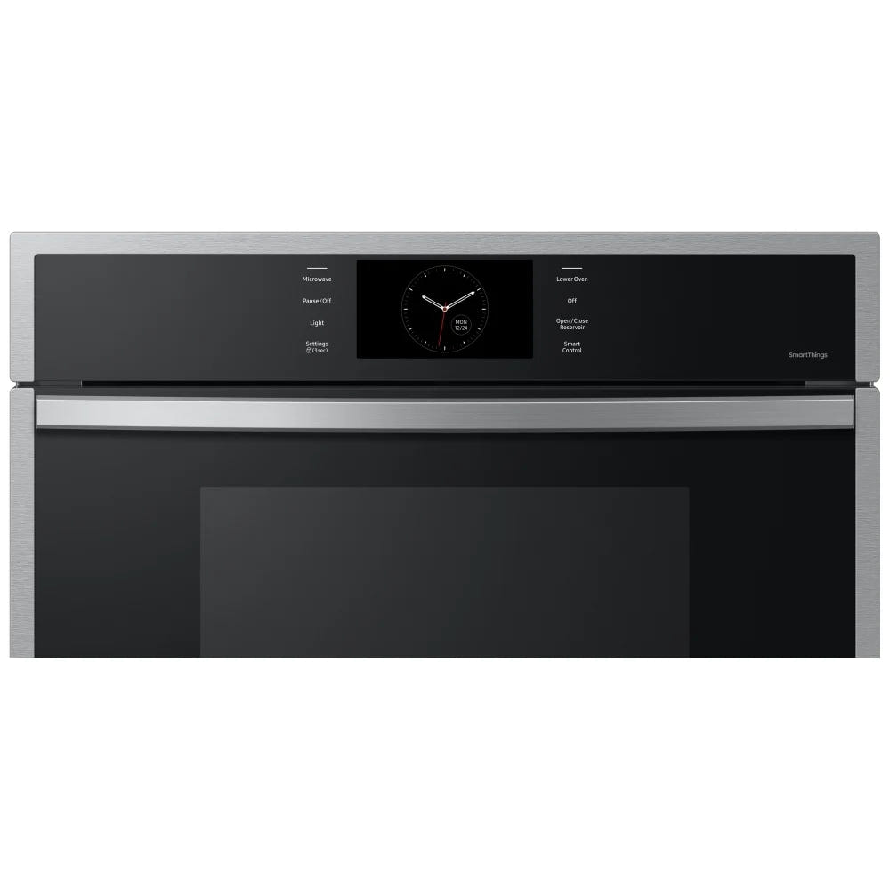 Samsung NQ70CG600DSRAA Microwave Wall Oven Combo, 30 inch Exterior Width, Convection, Self Clean, 7 cu. ft. Capacity, Temperature Probe, Wifi Enabled, Air Fry, Stainless Steel colour Air Fry, Air Sous Vide