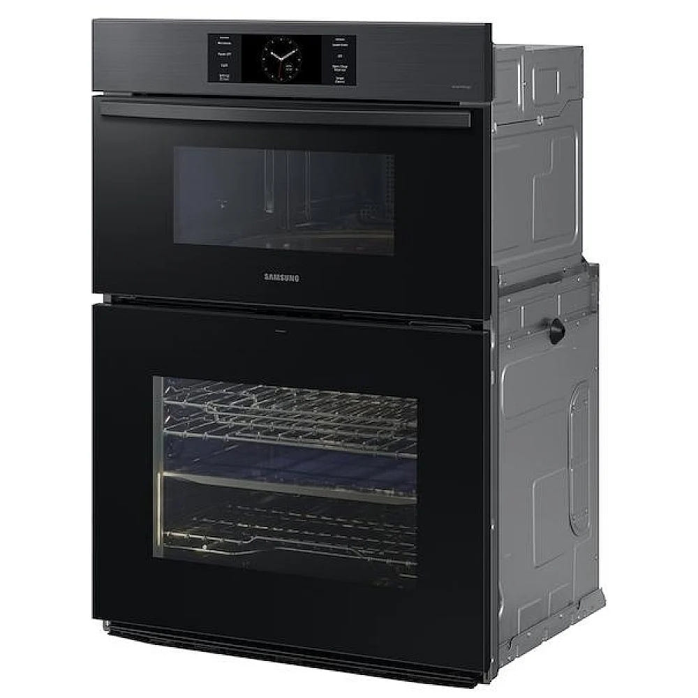 Samsung Bespoke NQ70CG700DMTAA Microwave Wall Oven Combo, 30 inch Exterior Width, Convection, Self Clean, 7 cu. ft. Capacity, Temperature Probe, Wifi Enabled, Air Fry, Black Matte Steel colour FlexDuo, Air Fry, Air Sous Vide
