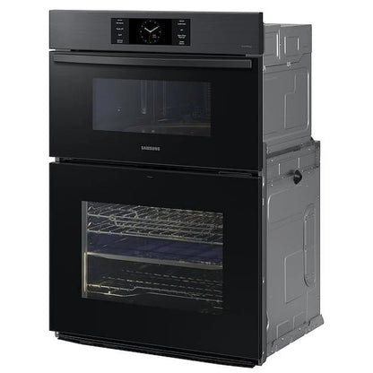 Samsung Bespoke NQ70CG700DMTAA Microwave Wall Oven Combo, 30 inch Exterior Width, Convection, Self Clean, 7 cu. ft. Capacity, Temperature Probe, Wifi Enabled, Air Fry, Black Matte Steel colour FlexDuo, Air Fry, Air Sous Vide