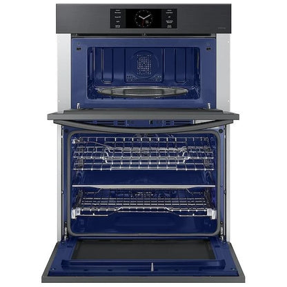 Samsung Bespoke NQ70CG700DMTAA Microwave Wall Oven Combo, 30 inch Exterior Width, Convection, Self Clean, 7 cu. ft. Capacity, Temperature Probe, Wifi Enabled, Air Fry, Black Matte Steel colour FlexDuo, Air Fry, Air Sous Vide