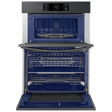 Samsung Bespoke NQ70CG700DMTAA Microwave Wall Oven Combo, 30 inch Exterior Width, Convection, Self Clean, 7 cu. ft. Capacity, Temperature Probe, Wifi Enabled, Air Fry, Black Matte Steel colour