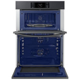 Samsung Bespoke NQ70CG700DMTAA Microwave Wall Oven Combo, 30 inch Exterior Width, Convection, Self Clean, 7 cu. ft. Capacity, Temperature Probe, Wifi Enabled, Air Fry, Black Matte Steel colour