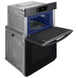 Samsung Bespoke NQ70CG700DMTAA Microwave Wall Oven Combo, 30 inch Exterior Width, Convection, Self Clean, 7 cu. ft. Capacity, Temperature Probe, Wifi Enabled, Air Fry, Black Matte Steel colour