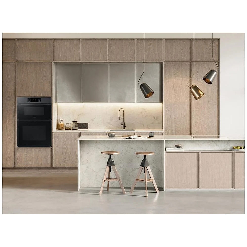 Samsung Bespoke NQ70CG700DMTAA Microwave Wall Oven Combo, 30 inch Exterior Width, Convection, Self Clean, 7 cu. ft. Capacity, Temperature Probe, Wifi Enabled, Air Fry, Black Matte Steel colour FlexDuo, Air Fry, Air Sous Vide
