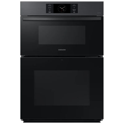 Samsung Bespoke NQ70CG700DMTAA Microwave Wall Oven Combo, 30 inch Exterior Width, Convection, Self Clean, 7 cu. ft. Capacity, Temperature Probe, Wifi Enabled, Air Fry, Black Matte Steel colour FlexDuo, Air Fry, Air Sous Vide