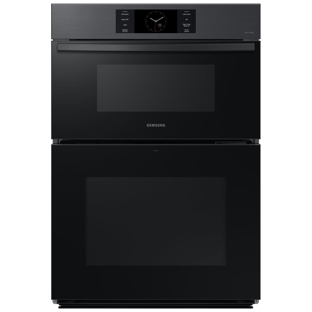 Samsung Bespoke NQ70CG700DMTAA Microwave Wall Oven Combo, 30 inch Exterior Width, Convection, Self Clean, 7 cu. ft. Capacity, Temperature Probe, Wifi Enabled, Air Fry, Black Matte Steel colour