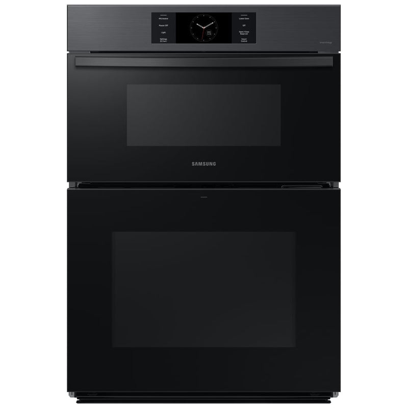 Samsung Bespoke NQ70CG700DMTAA Microwave Wall Oven Combo, 30 inch Exterior Width, Convection, Self Clean, 7 cu. ft. Capacity, Temperature Probe, Wifi Enabled, Air Fry, Black Matte Steel colour