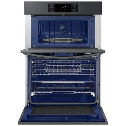 Samsung Bespoke NQ70CG700DMTAA Microwave Wall Oven Combo, 30 inch Exterior Width, Convection, Self Clean, 7 cu. ft. Capacity, Temperature Probe, Wifi Enabled, Air Fry, Black Matte Steel colour FlexDuo, Air Fry, Air Sous Vide