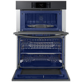 Samsung Bespoke NQ70CG700DMTAA Microwave Wall Oven Combo, 30 inch Exterior Width, Convection, Self Clean, 7 cu. ft. Capacity, Temperature Probe, Wifi Enabled, Air Fry, Black Matte Steel colour