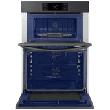 Samsung Bespoke NQ70CG700DMTAA Microwave Wall Oven Combo, 30 inch Exterior Width, Convection, Self Clean, 7 cu. ft. Capacity, Temperature Probe, Wifi Enabled, Air Fry, Black Matte Steel colour