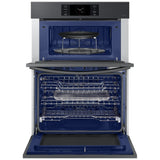 Samsung Bespoke NQ70CG700DMTAA Microwave Wall Oven Combo, 30 inch Exterior Width, Convection, Self Clean, 7 cu. ft. Capacity, Temperature Probe, Wifi Enabled, Air Fry, Black Matte Steel colour