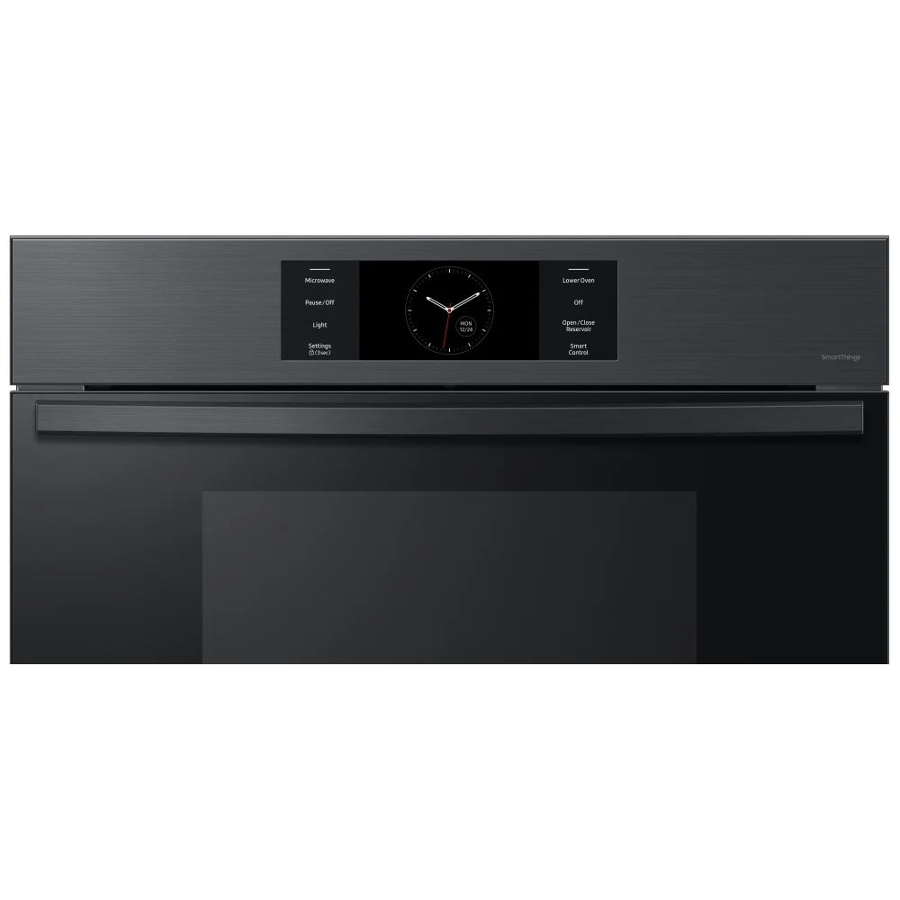Samsung Bespoke NQ70CG700DMTAA Microwave Wall Oven Combo, 30 inch Exterior Width, Convection, Self Clean, 7 cu. ft. Capacity, Temperature Probe, Wifi Enabled, Air Fry, Black Matte Steel colour FlexDuo, Air Fry, Air Sous Vide