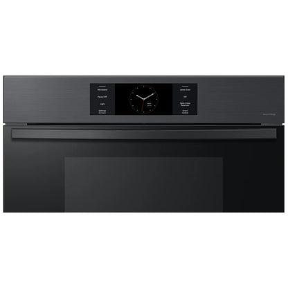 Samsung Bespoke NQ70CG700DMTAA Microwave Wall Oven Combo, 30 inch Exterior Width, Convection, Self Clean, 7 cu. ft. Capacity, Temperature Probe, Wifi Enabled, Air Fry, Black Matte Steel colour FlexDuo, Air Fry, Air Sous Vide