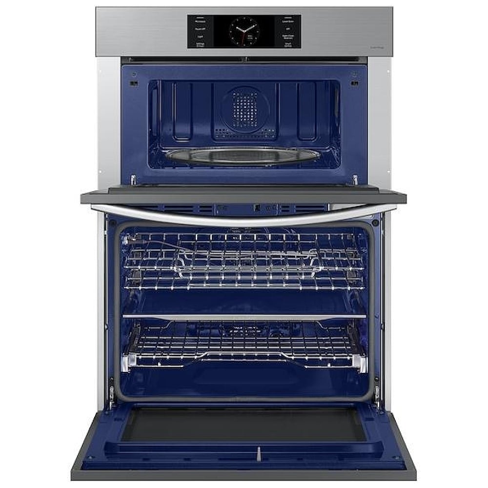Samsung Bespoke NQ70CG700DSRAA Microwave Wall Oven Combo, 30 inch Exterior Width, Convection, Self Clean, 7 cu. ft. Capacity, Temperature Probe, Wifi Enabled, Air Fry, Stainless Steel colour FlexDuo, Air Fry, Air Sous Vide
