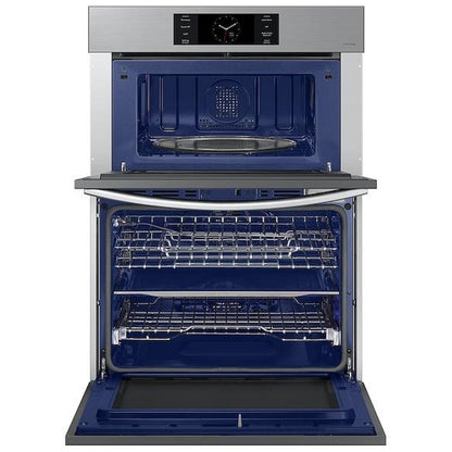 Samsung Bespoke NQ70CG700DSRAA Microwave Wall Oven Combo, 30 inch Exterior Width, Convection, Self Clean, 7 cu. ft. Capacity, Temperature Probe, Wifi Enabled, Air Fry, Stainless Steel colour FlexDuo, Air Fry, Air Sous Vide