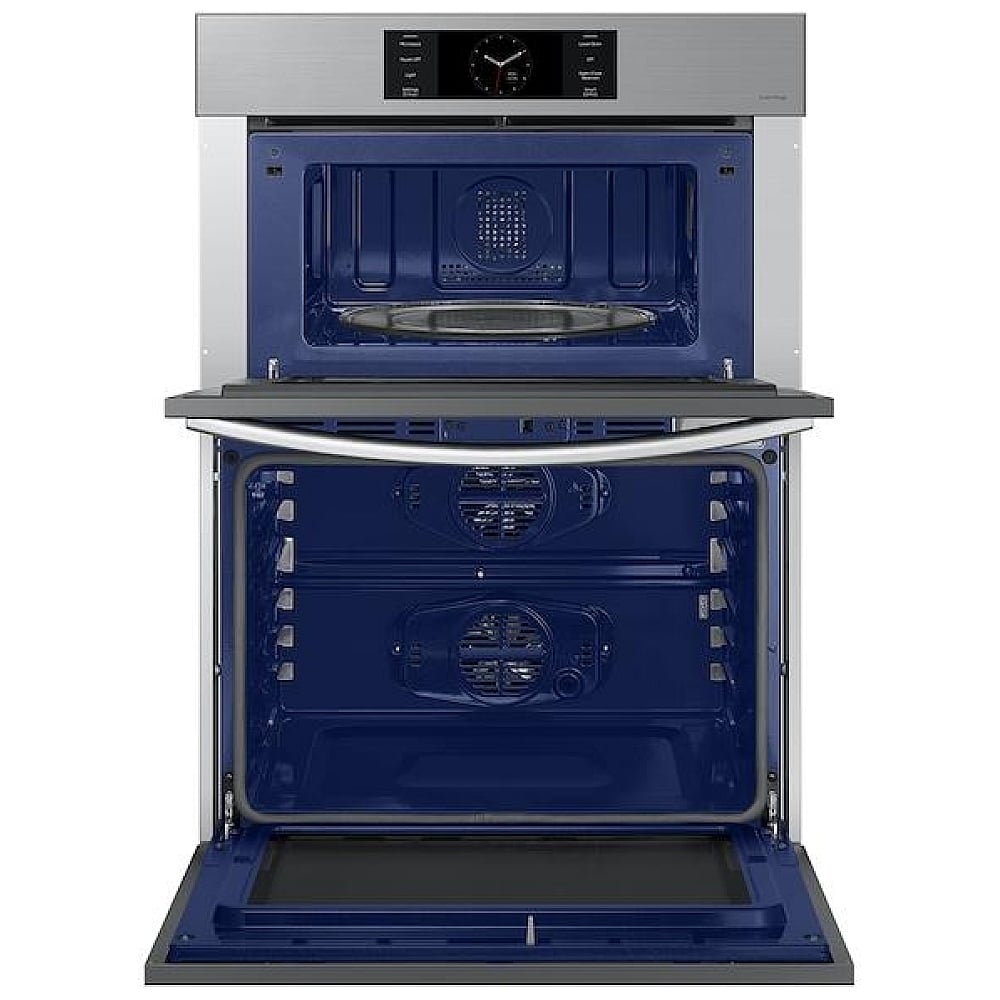 Samsung Bespoke NQ70CG700DSRAA Microwave Wall Oven Combo, 30 inch Exterior Width, Convection, Self Clean, 7 cu. ft. Capacity, Temperature Probe, Wifi Enabled, Air Fry, Stainless Steel colour FlexDuo, Air Fry, Air Sous Vide